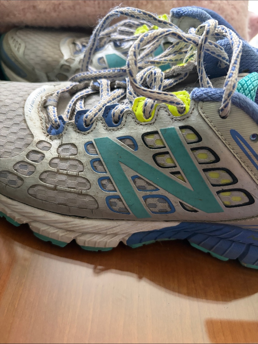 9 AA New Balance Turquoise and Purple Sneakers